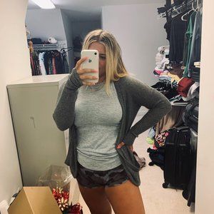 American Eagle Grey Open Cardigan